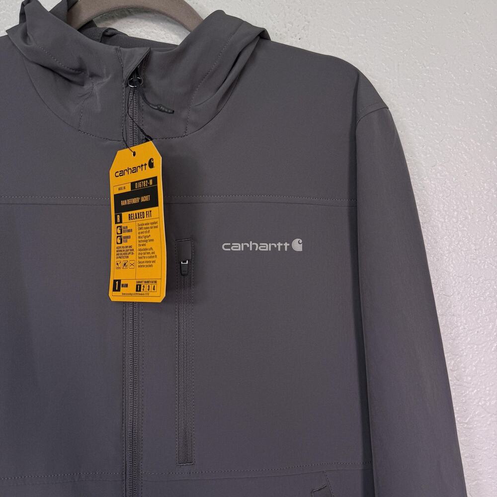 Carhartt Jacket Mens Small Force Sun Defender Relaxed Rugged Flex Zip Grey NEW - Picture 5 of 9